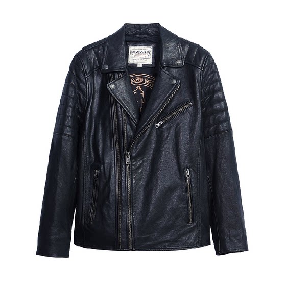 
MCS men's clothing comes from Marlboro's new autumn new American style street lapel collar shearling leather jacket for men