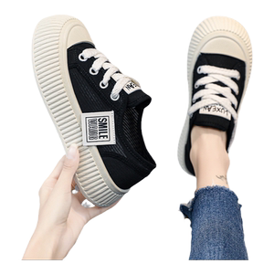 
Canvas shoes for women 2026 new spring thick-soled niche versatile soft-soled giant good-looking sneakers sports and casual shoes hot style