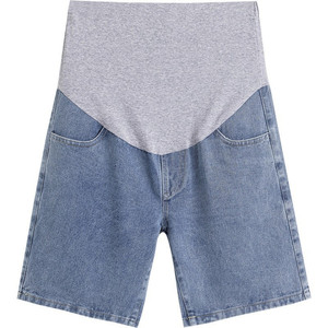 
Maternity shorts, summer thin, outer wear, white bottoming jeans, new type of shorts for small people that won't stretch belly during pregnancy