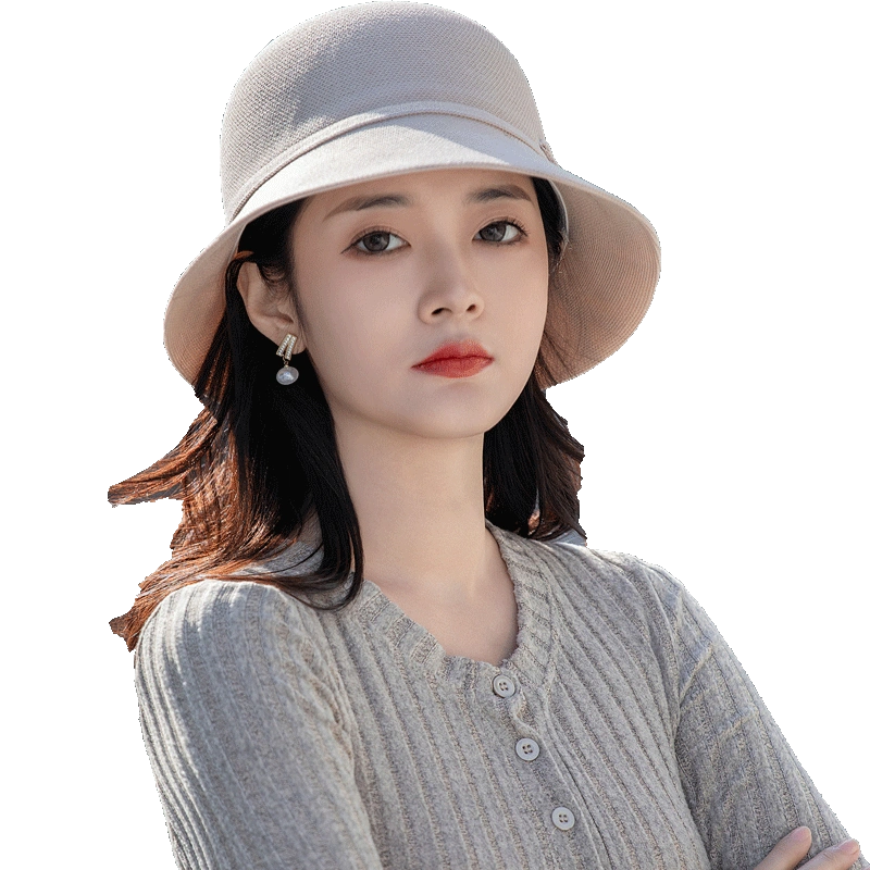 草帽女遮阳夏季海边薄款太阳帽防紫外线防晒帽2024新款时尚渔夫帽-Taobao Malaysia