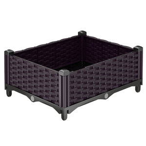 Plant box family balcony vegetable basin vegetable pot planting artifact building top square plastic flower pot extra large flower box