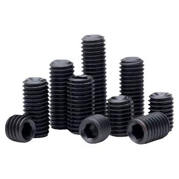 Class 12.9 concave end machine screws with hexagon socket headless