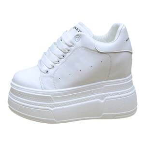 
Height increasing women's shoes within 14 cm, super thick 10cm 2024 new small 12CM platform casual biscuit white shoes