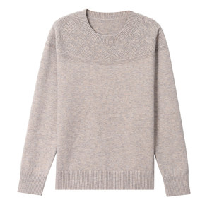 
Hengyuanxiang Spring and Autumn New Round Neck Wool Sweater Women's Loose Knitted Bottoming Sweater Round Neck with Thin Cashmere Sweater