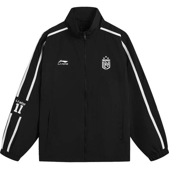 Li Ning Jacket Men's and Women's Spring Stand Collar Cardigan Thin Coat Retro Outdoor Football Couple Jacket Sports Top