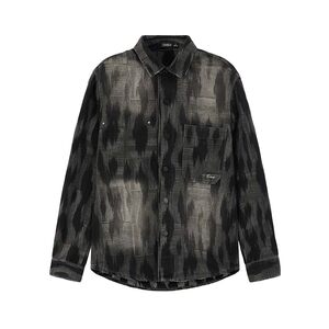 
Kaisdi denim shirt jacket men's autumn and winter new fashion brand retro old lapel jacket loose casual shirt