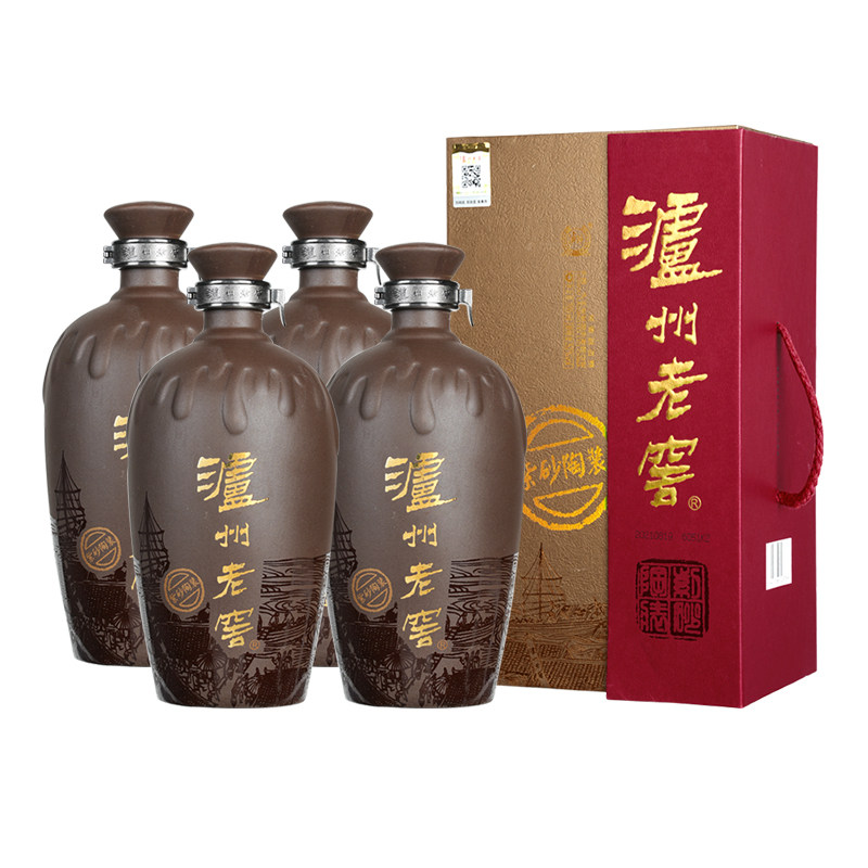 白酒 中国 瀘州老窖紫砂大曲 500ml 52度 食品 陶器ボトル 中国酒 紫砂