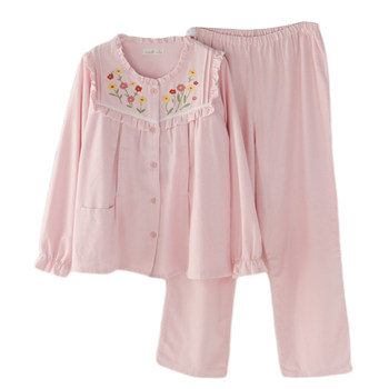 Fuduo Spring and Autumn Confinement Wear Pure Cotton Fur Plush Cloth Pregnant Women's Pajamas Postpartum Nursing Clothing Can We Wear Outdoor Home Clothing