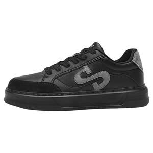 
OPP men's shoes spring thick-soled comfortable classic genuine leather popular versatile sports casual low-top black sneakers for men