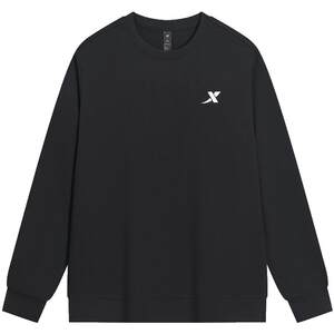 
Xtep sweatshirt men's 2025 autumn new black couple casual sports round neck pullover with long-sleeved men's wear