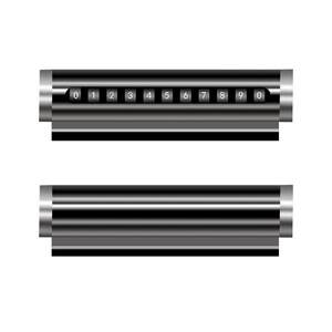 Metal roller -type high -end car temporary parking phone number license movement car car parking card interior decoration