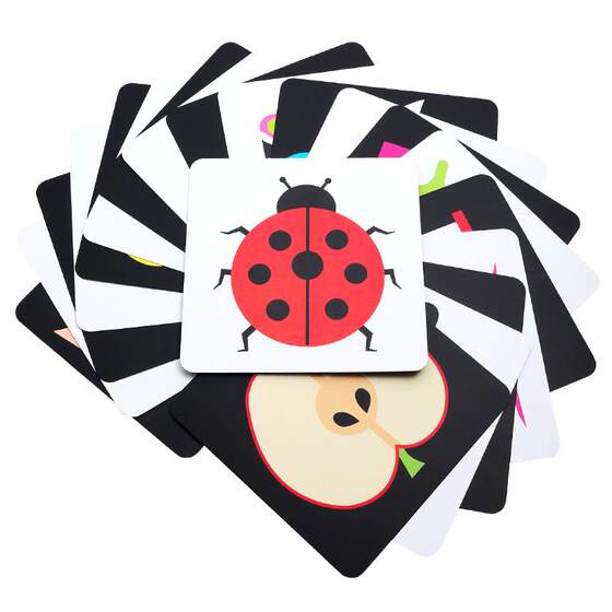 Black and white card Baby Early Early Teachers Card New Study Card 0 to 3 months Babies are interested in color toys