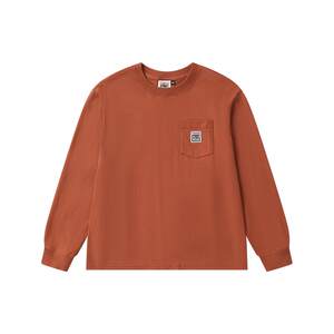 
VISION KIDS American retro classic BOX LOGO pocket long-sleeved T-shirt for boys and girls in autumn and winter