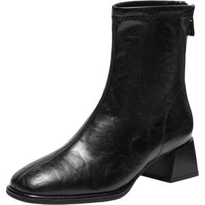 
Bata elastic slim boots for women in winter shopping mall new commuting all-match thick heel fashion boots AAH40DZ5