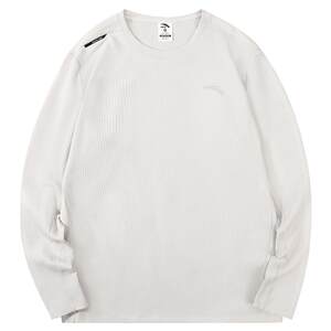 
ANTA Sports T-shirt Men's 2026 Spring New Waffle Loose Casual Long-Sleeved Sweater Round Neck Inner