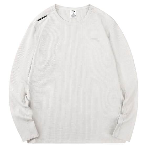 
ANTA Sports T-shirt Men's 2026 Spring New Waffle Loose Casual Long-Sleeved Sweater Round Neck Inner