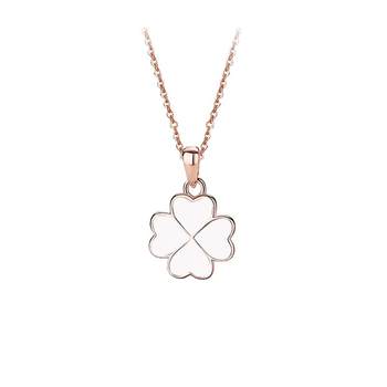 
Vana warmth lucky four-leaf clover necklace women's sterling silver