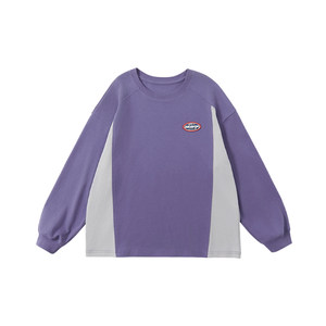 
Blue Soda 2026 Spring New Parent-child Clothing Medium and Large Boys' Spliced Sports Long-Sleeved T-Shirt Casual Fashion Top