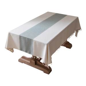 Table cloth cloth art cotton and linen small fresh French tableta light luxury coffee table European -style rectangular high -end new dining tablecloth
