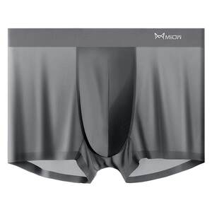 Catman ice silk men's underwear boys in summer thin air -breathable youth quadrior pants ultra -sexy flat -horn short pants head