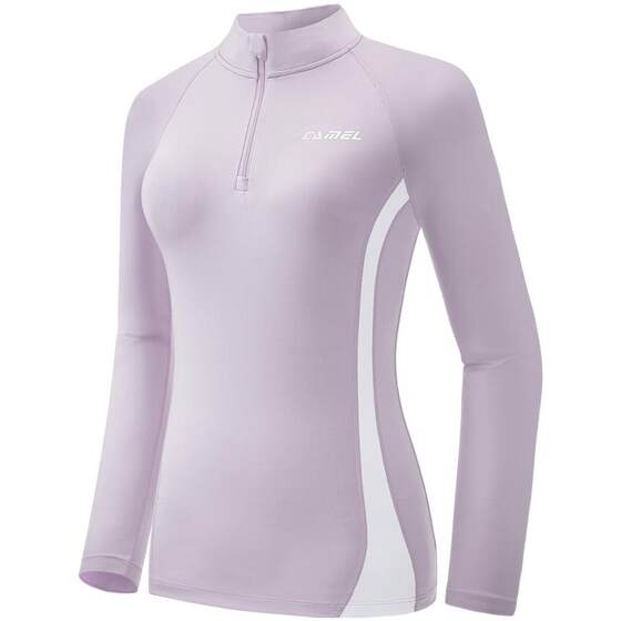 
Camel sports T-shirt quick-drying mountaineering outdoor running top for women short-sleeved sun protection fitness yoga badminton long-sleeved