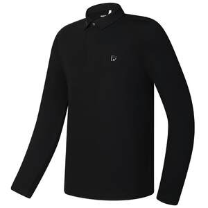 FILA official men's knitted long-sleeved POLO shirt winter new golf sports sun protection top
