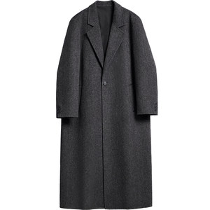 
[PEICHUAN] Autumn and winter new men's knee-length shoulder-padded double-sided woolen coat woolen woolen coat