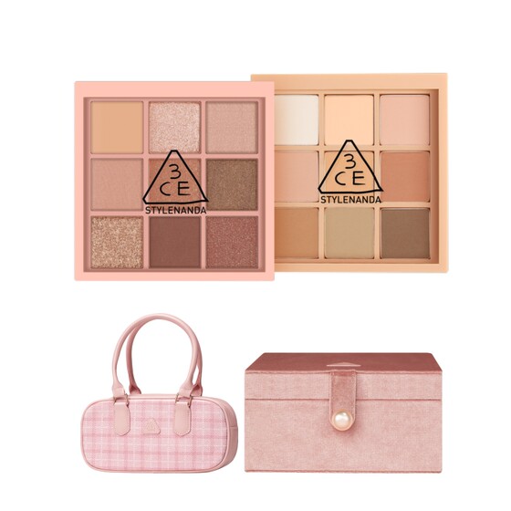 [Live broadcast room Christmas gift] 3CE Jiugongge eye shadow matte taro mud orange brown daily earth color makeup