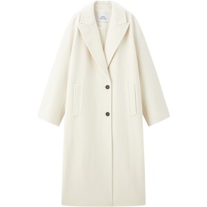 
[Same style in shopping malls] PEACEBIRD Zhen velvet series alpaca single-sided coat for women, long cocoon type A1AAF4454