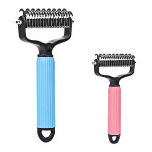 
Pet supplies double-sided knot comb stainless steel cat and dog comb cleaning beauty hair removal comb removal hair removal knot comb