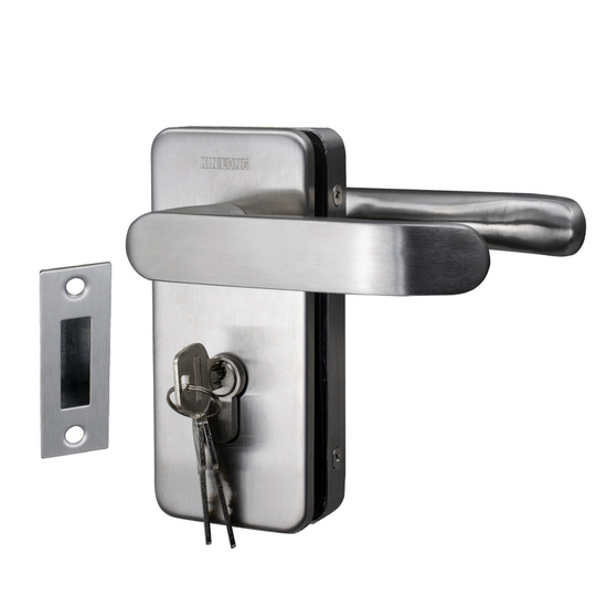 Kin Long Wk021303 304 Stainless Steel Glass Door Lock with Handle