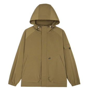 GWIT American hard shell three-proof outdoor mountaineering jacket spring and autumn top trendy brand jacket hooded jacket for men