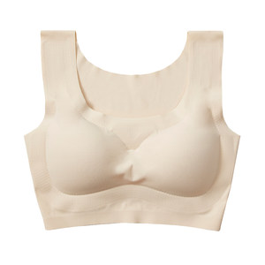 
Girls underwear women's traceless ice silk no steel bra students in summer cool gathering comfortable and breathable vest