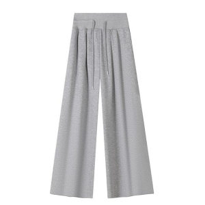 
American gray sweatpants for women in spring and autumn new style high-waisted straight-leg sweatpants casual lazy style wide-leg pants
