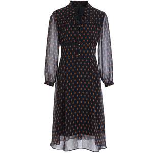 
Giovanni Shopping Mall New Autumn Clothing Long Sleeve High Waist Temperature Commuter Waist Slim Fashion Lace Dress Women