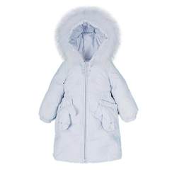 Webster's simple, sweet and warm hooded white duck down children's clothing
