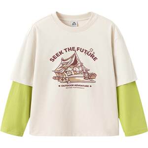 Balabala children's long-sleeved T-shirt boys and girls' bottoming shirt spring and autumn children's clothing baby sports quick-drying top
