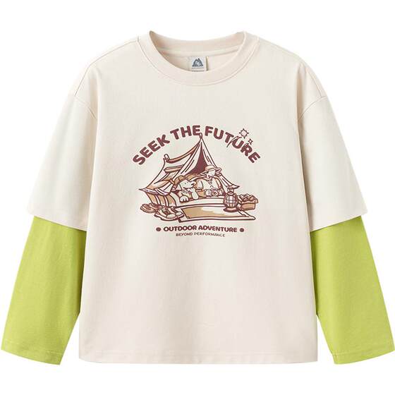 Balabala children's long-sleeved T-shirt boys and girls' bottoming shirt spring and autumn children's clothing baby sports quick-drying top
