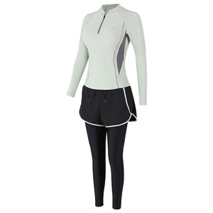 Hongxing Erke Women's Split Long Sleeve Long Pants Swimsuit Sun Protection Sports Surfing Vacation Wet Suit Adult Swimwear