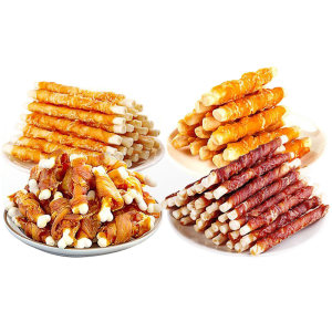 [Crucket Mask Basket] Dog snacks, bite, chicken duck, cowhide rolls, big and medium -sized dog Teddy training
