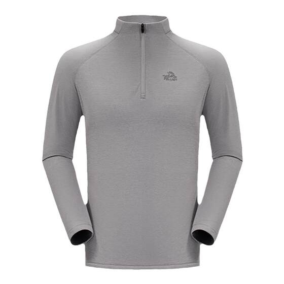 
Pelchhe outdoor stand collar long-sleeved T-shirt for men's new antibacterial high elasticity warm skin-friendly slim half zipper top