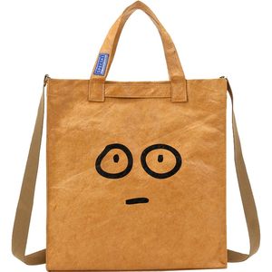 Cross -body bag men's personalized cowhide paper handbag college students class bags for fashion versatile leisure tide retro shoulder bag