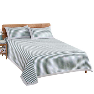 Summer cotton old coarse cloth -matte sheets three -piece set of thick canvas all -cotton coarse cloth bed single pieces of linen