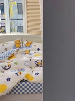 Детский пододеяльник, кроватка, мультяшная хлопковая простыня для школьников для детского сада, 1.2м, 1.5м