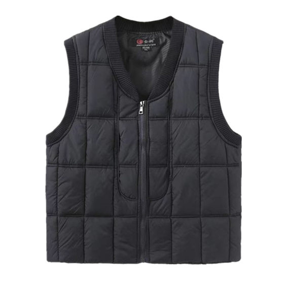 Dad pretended to be autumn and winter middle -aged and elderly cotton vest male plus velvet thickened vest middle -aged men cape spring and autumn.