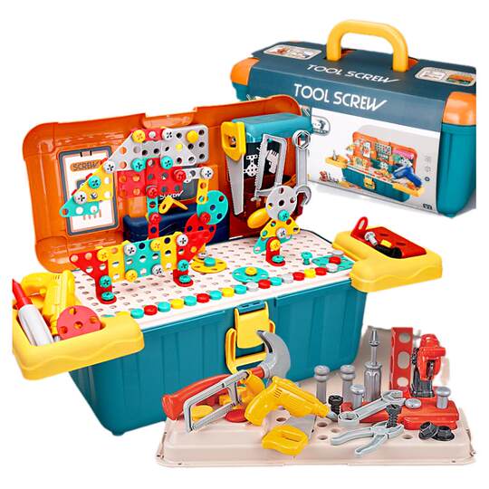 Children's Screw Assembly Toy Set - Electric Drill Toolbox for Hands-On ...