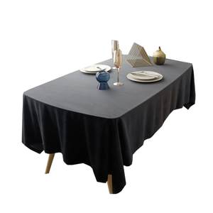 High -end Northern European light luxury velvet clothing table cloth table cloth fabric long square home modern minimalist pure black customization