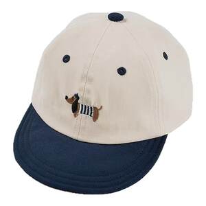 
Baby boy pure cotton peaked cap soft brim children's baseball cap spring and summer thin section boys and girls cute red brim sun hat