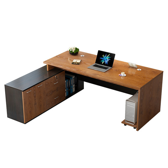 Office desk simple modern office furniture table and chair combination set single large desk senior manager boss desk table
