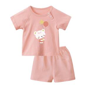 Baby short -sleeved summer suits shorts, baby pure cotton thin infants and young children split summer clothes, men and girls in summer